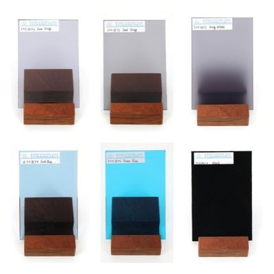 オーダーメイド ユーロ グレー ブルー カラー ラミネート ガラス 耐気 6.38mm 厚さ